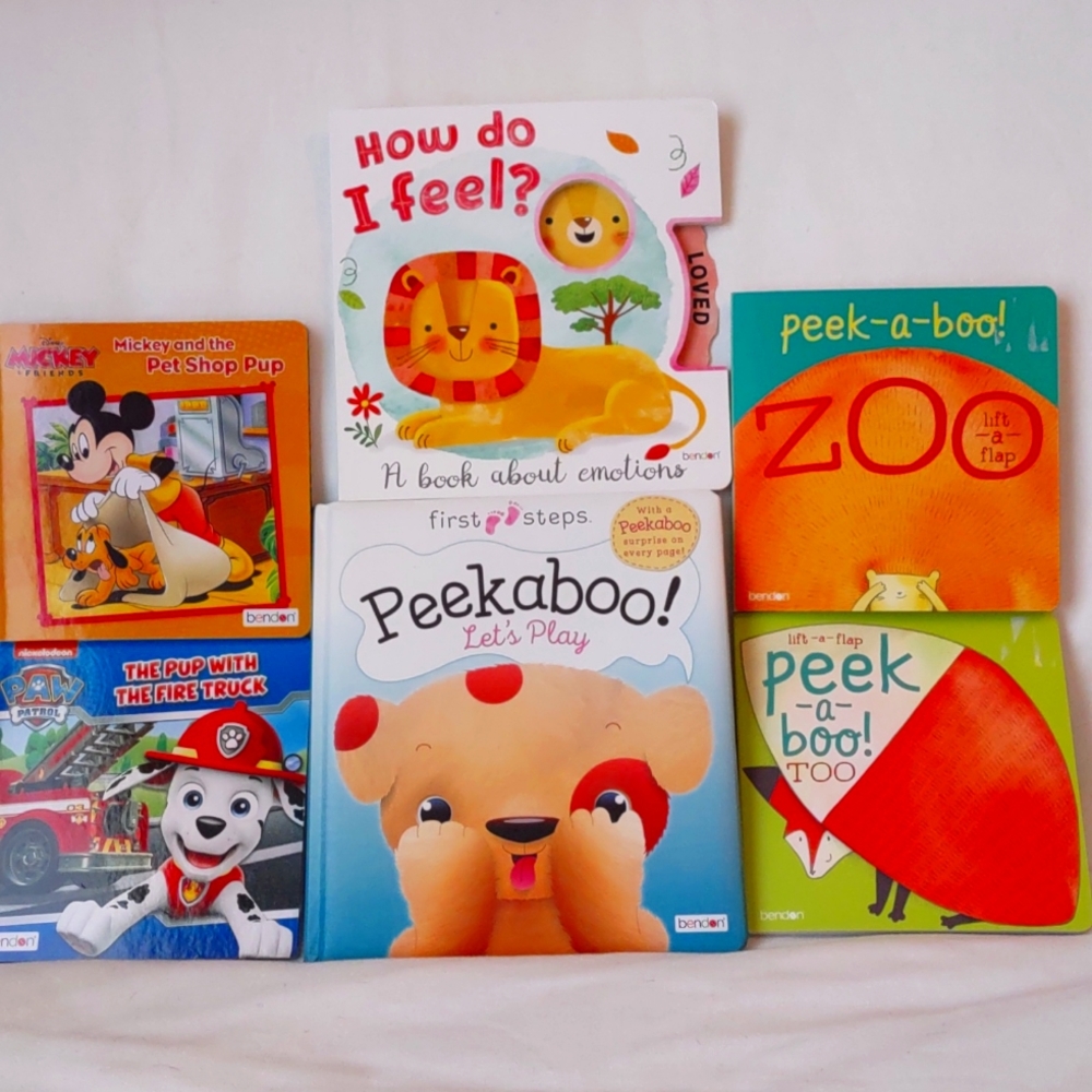 Bundle of kids books peekaboo paw patrol Mickey mouse